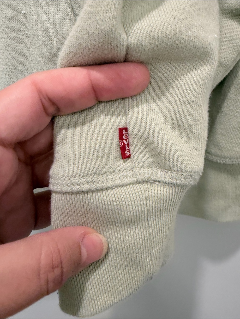Levi’s Sage Green Cropped Boxy Logo Hoodie XL - Picture 7 of 9